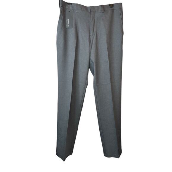 KENNETH COLE Reaction Plain Front Pants in Dark Gray Men's Size 33 W x 32 L - Picture 7 of 13